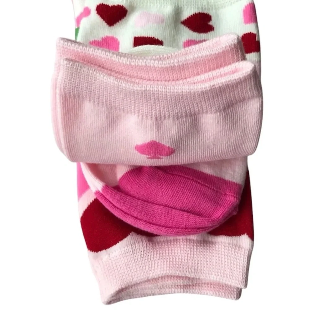 Kate Spade New York “Hearts” 3pk. Crew Socks (NWT) (Shoe Size: 4-10)